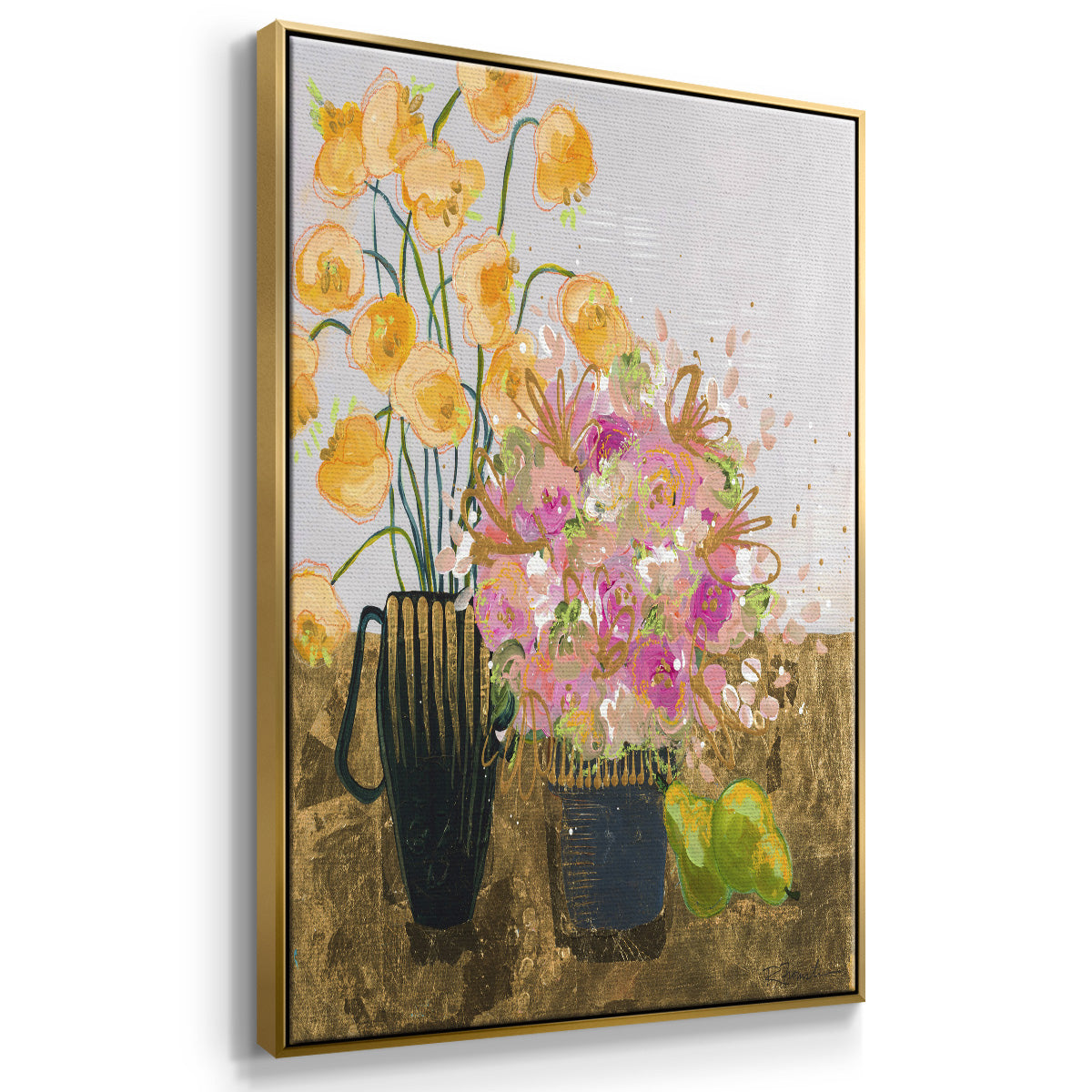 Not So Still Life - Framed Premium Gallery Wrapped Canvas L Frame - Ready to Hang