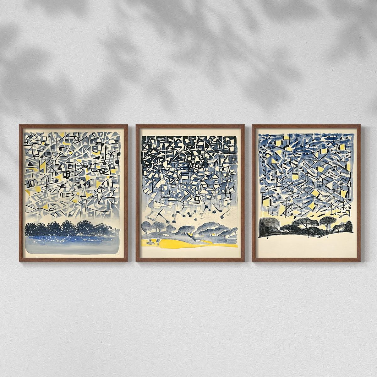 Abstract Series CXCII - Restickable Framed Art Set