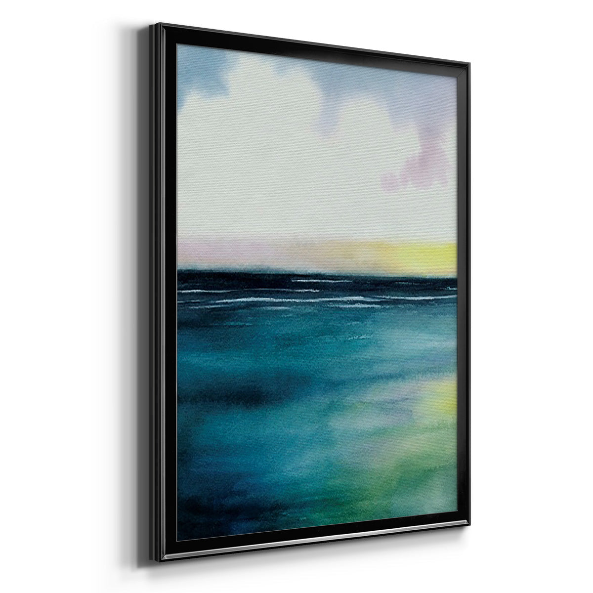 Sherbet Sunset Diptych I - Modern Framed Canvas Print