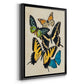 Collaged Butterflies II - Modern Framed Canvas Print