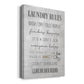 Neutral Laundry Rules Premium Gallery Wrapped Canvas - Ready to Hang