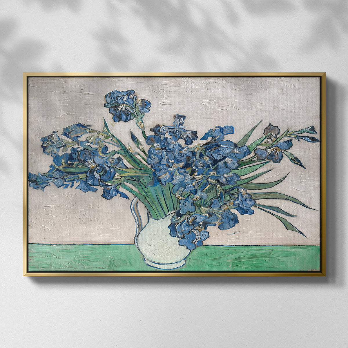 Irises, 1890 - Floater Framed Canvas Print