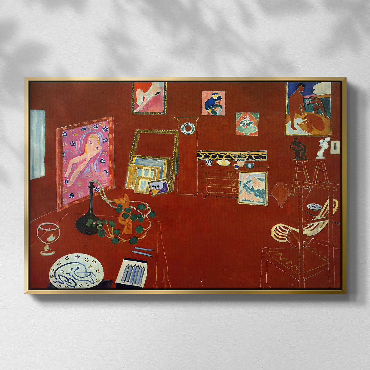 The Red Studio (L'Atelier Rouge), 1911 - Floater Framed Canvas Print