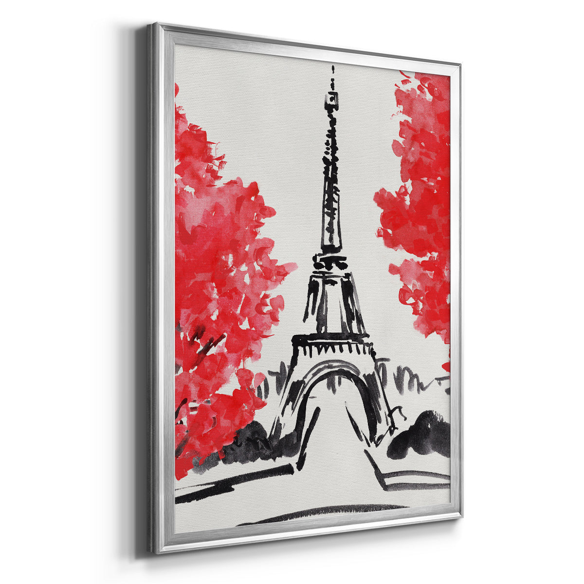 Day in Paris I - Modern Framed Canvas Print