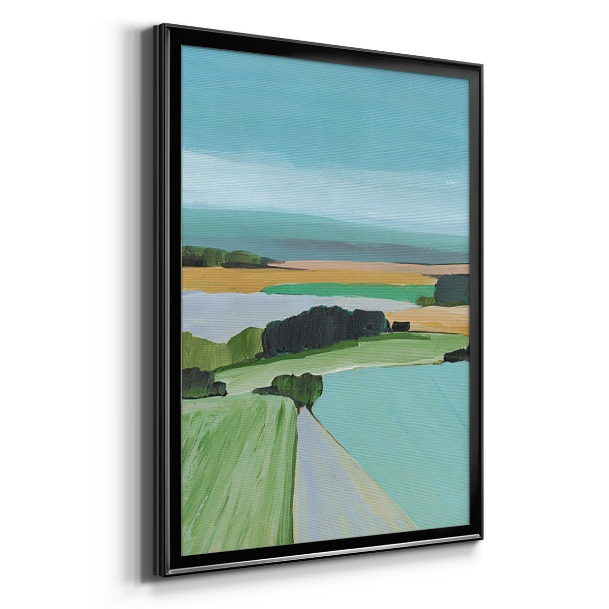 Bright Colored Countryside III - Modern Framed Canvas Print