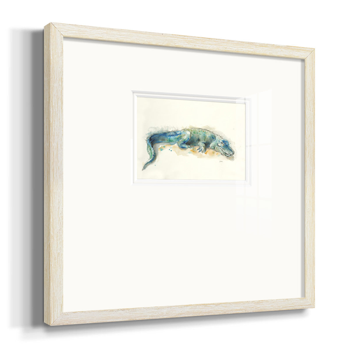 Alligator- Premium Framed Print Double Matboard