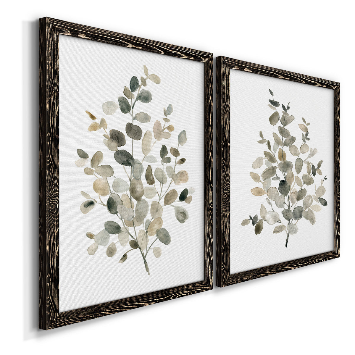 Neutral Eucalyptus I - Premium Framed Canvas 2 Piece Set - Ready to Hang