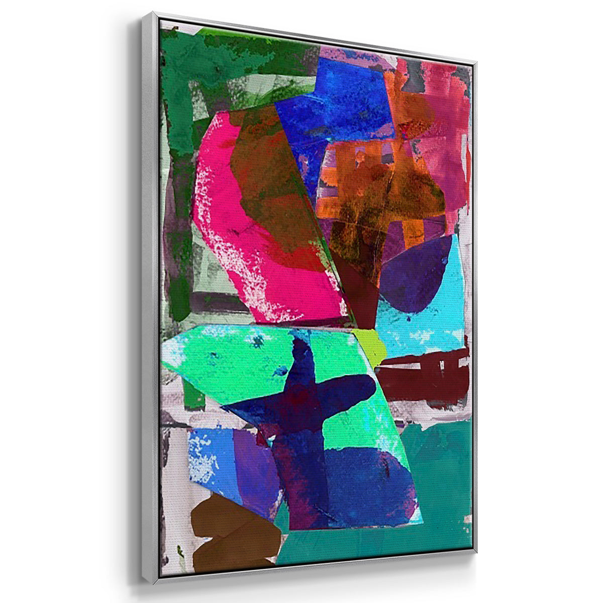 Brights Strokes I - Floater Framed Canvas Set