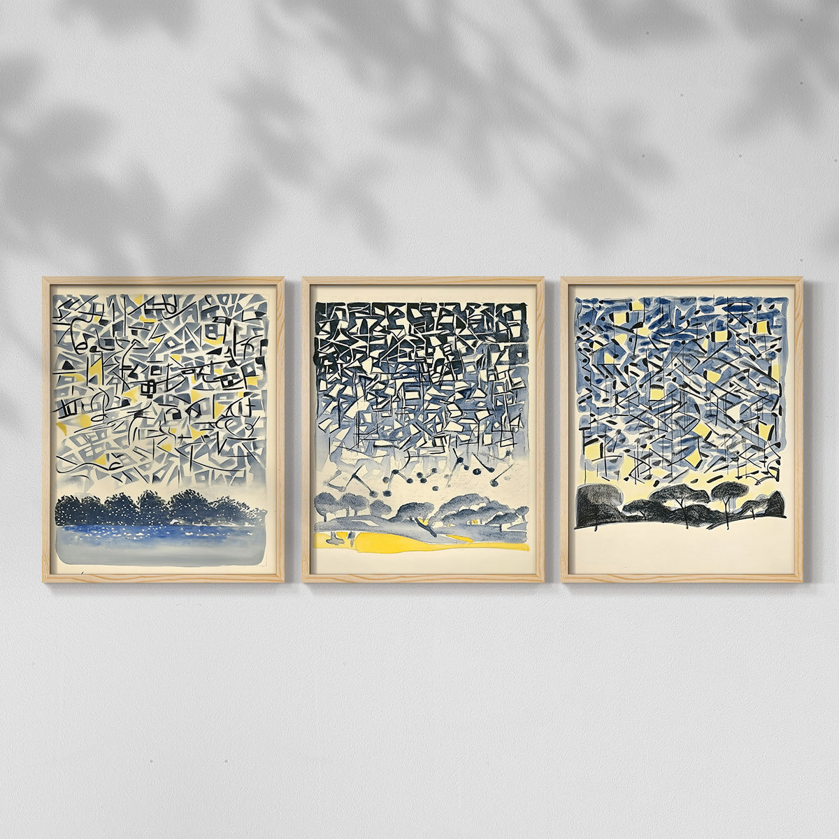 Abstract Series CXCII - Restickable Framed Art Set