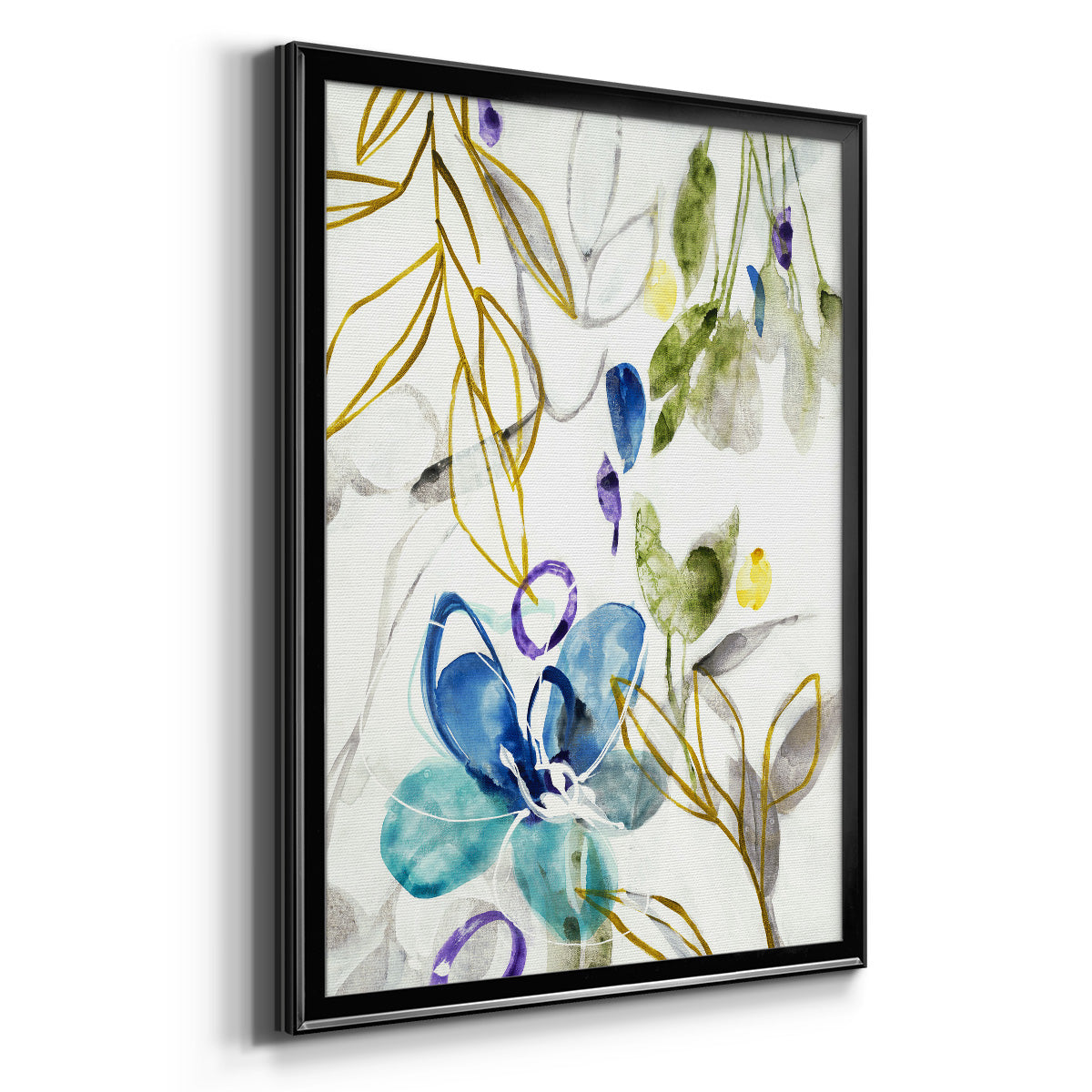 On A Whim I - Modern Framed Canvas Print