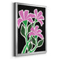 Pop Flowers V - Modern Framed Canvas Print