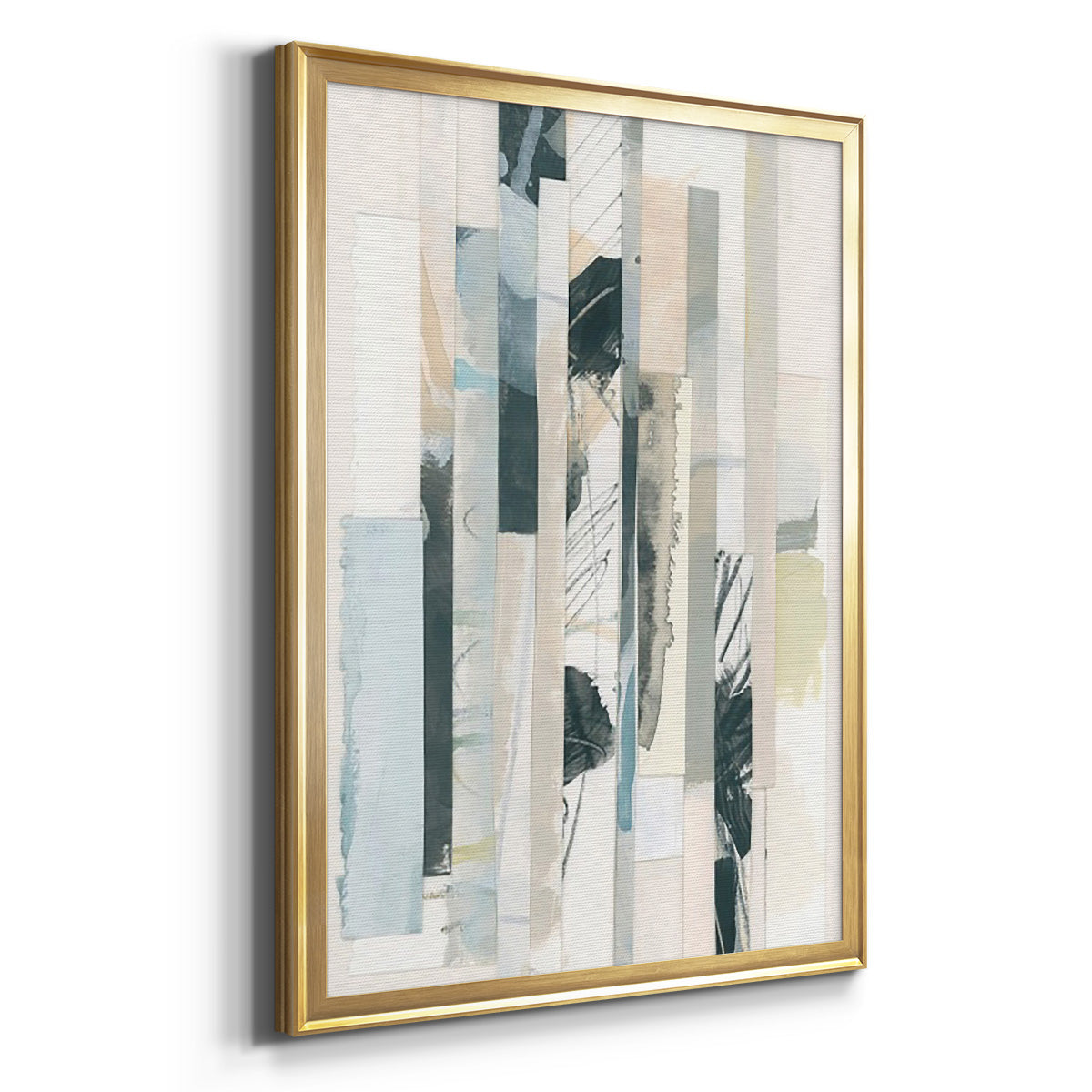 Paper Strata II - Modern Framed Canvas Print