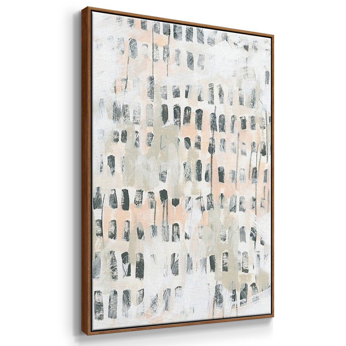 Sand Glyphs I - Framed Premium Gallery Wrapped Canvas L Frame 3 Piece Set - Ready to Hang