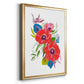Brilliant Poppies II - Modern Framed Canvas Print