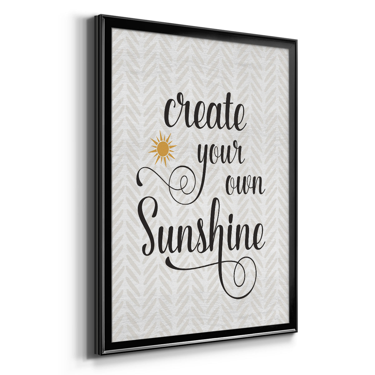 Create Your Own Sunshine - Modern Framed Canvas Print