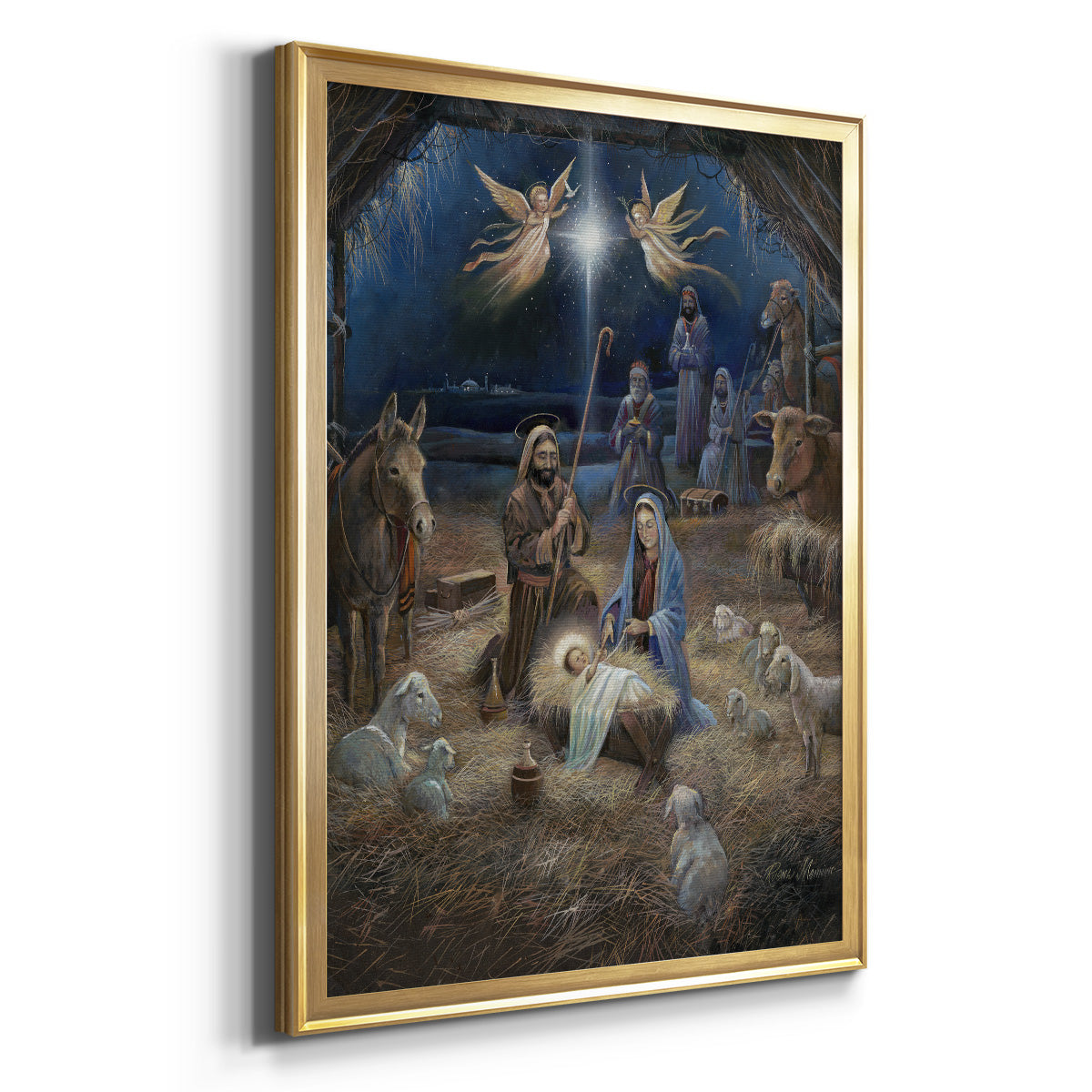 Silent Night - Modern Framed Canvas Print