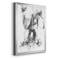 Graphite Abstract II - Modern Framed Canvas Print