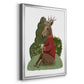 Latte Moose in Sweater - Modern Framed Canvas Print