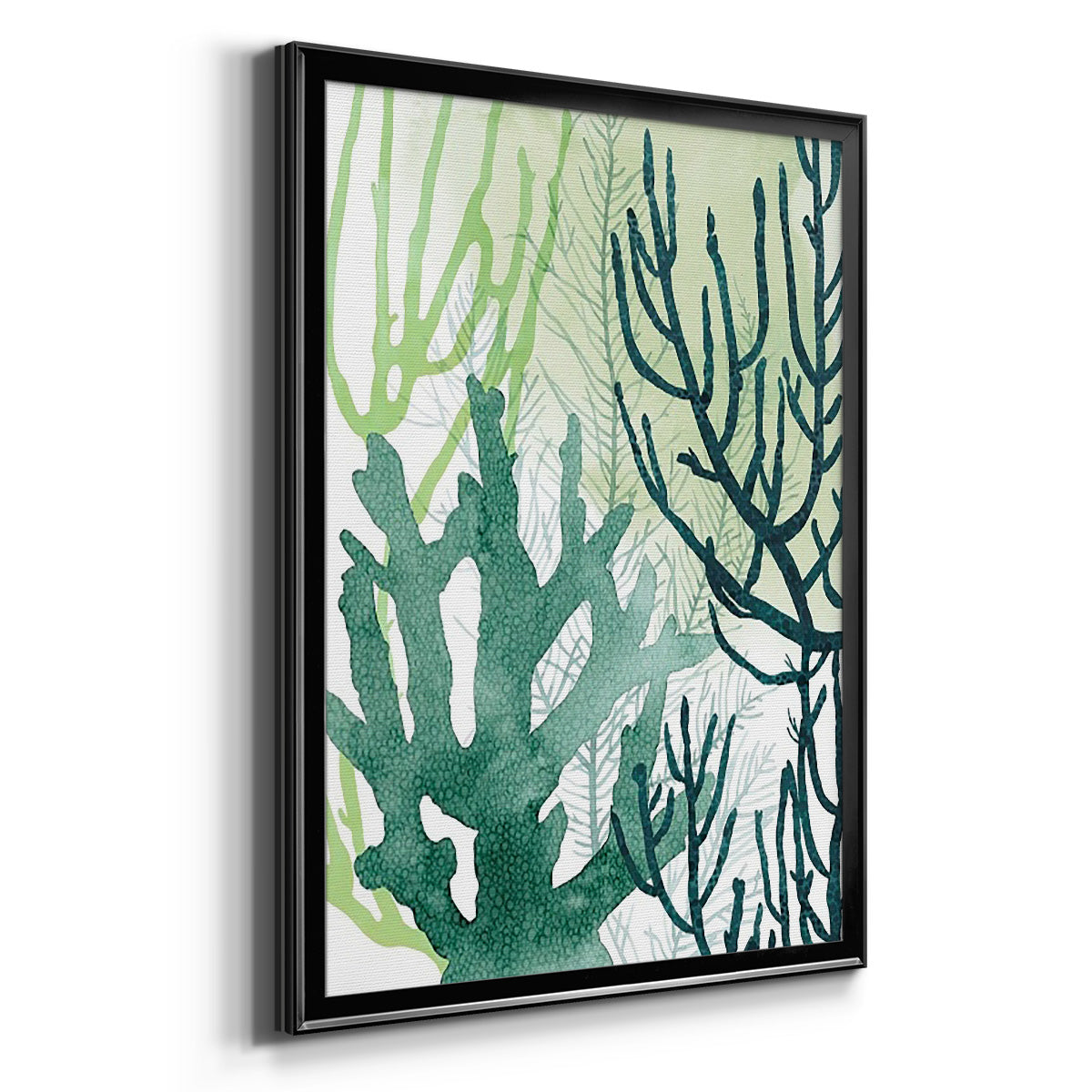 Textured Coral I - Modern Framed Canvas Print