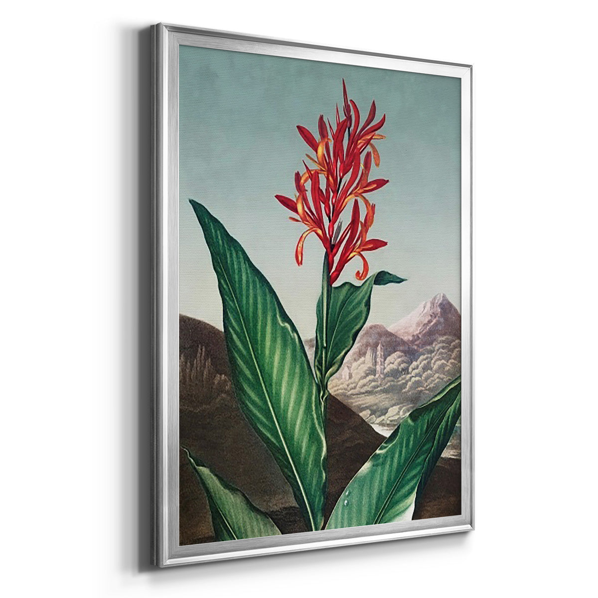 Temple of Flora I - Modern Framed Canvas Print