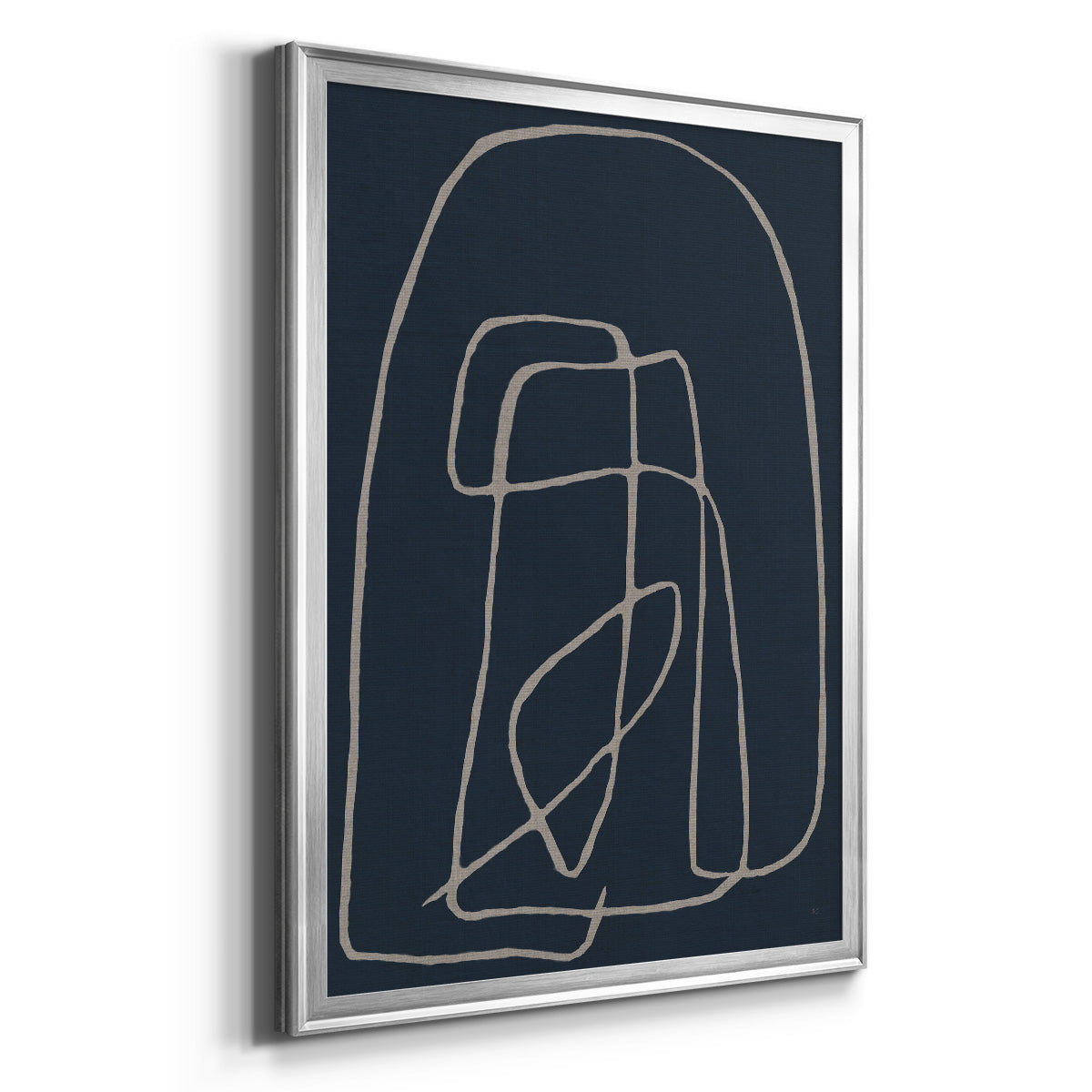 Shapes and Night Sky I - Modern Framed Canvas Print