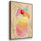 Tropical Cocktail I - Framed Premium Gallery Wrapped Canvas L Frame 3 Piece Set - Ready to Hang