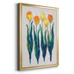 Tulips in a Row I - Modern Framed Canvas Print