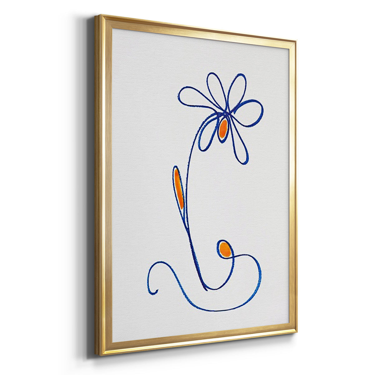 Wobbly Blooms II - Modern Framed Canvas Print