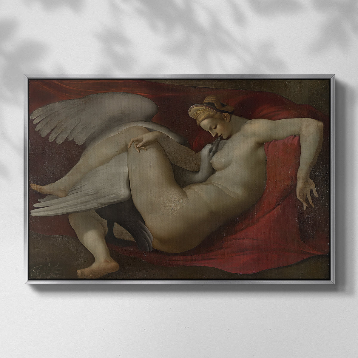 Leda and the Swan (16th-Century Version), c. 1530 - Floater Framed Canvas Print
