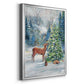 Winter Gathering - Modern Framed Canvas Print