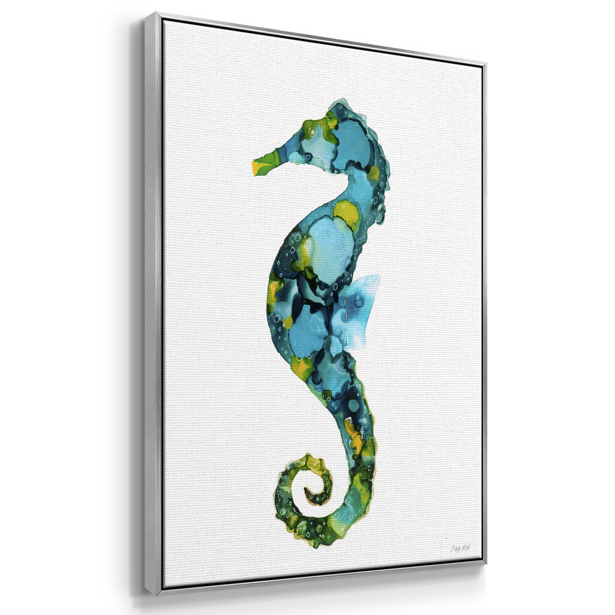 Seahorse Framed Premium Gallery Wrapped Canvas - Ready to Hang