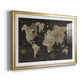 Safari World Map - Modern Framed Art Print