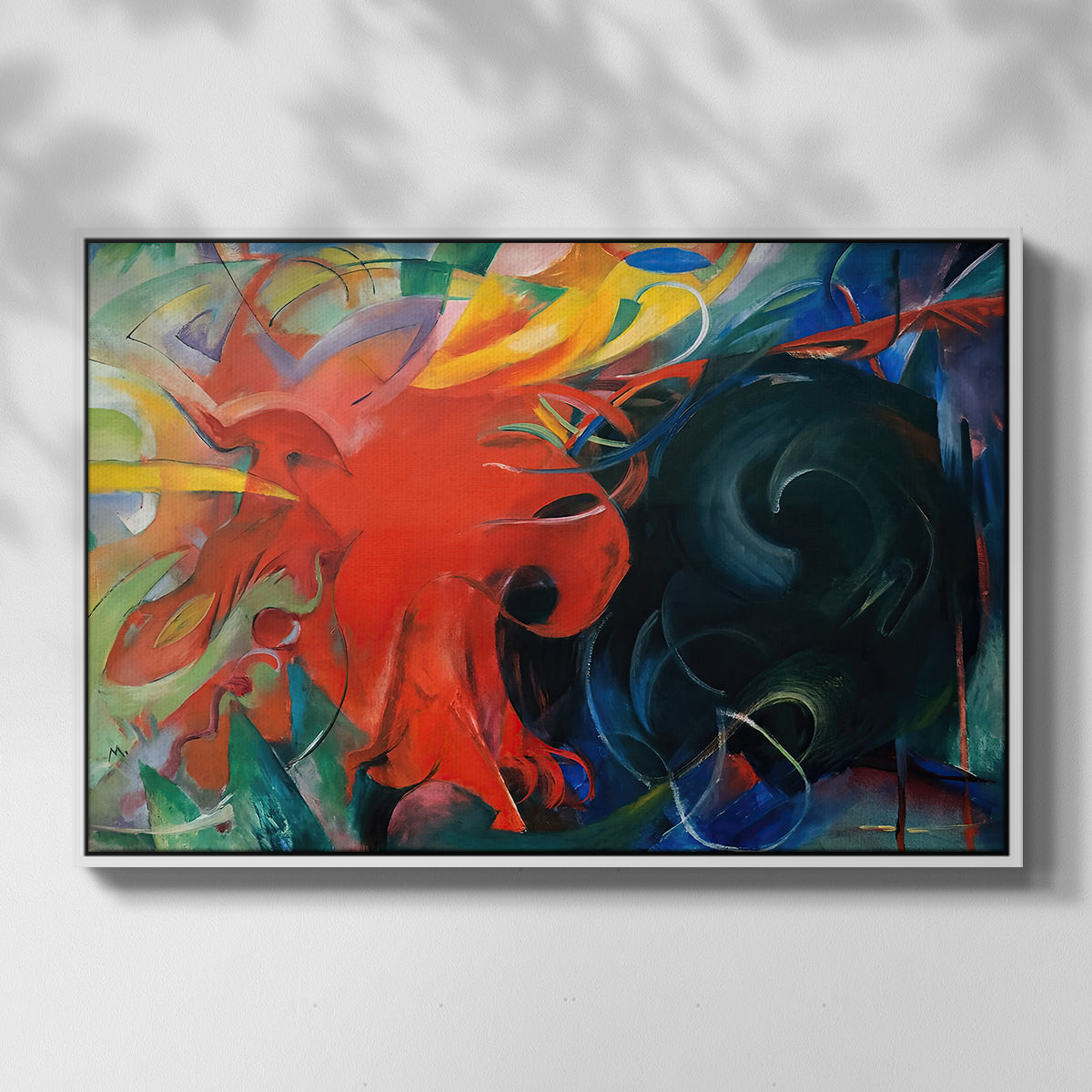 Fighting Forms, 1914 - Floater Framed Canvas Print