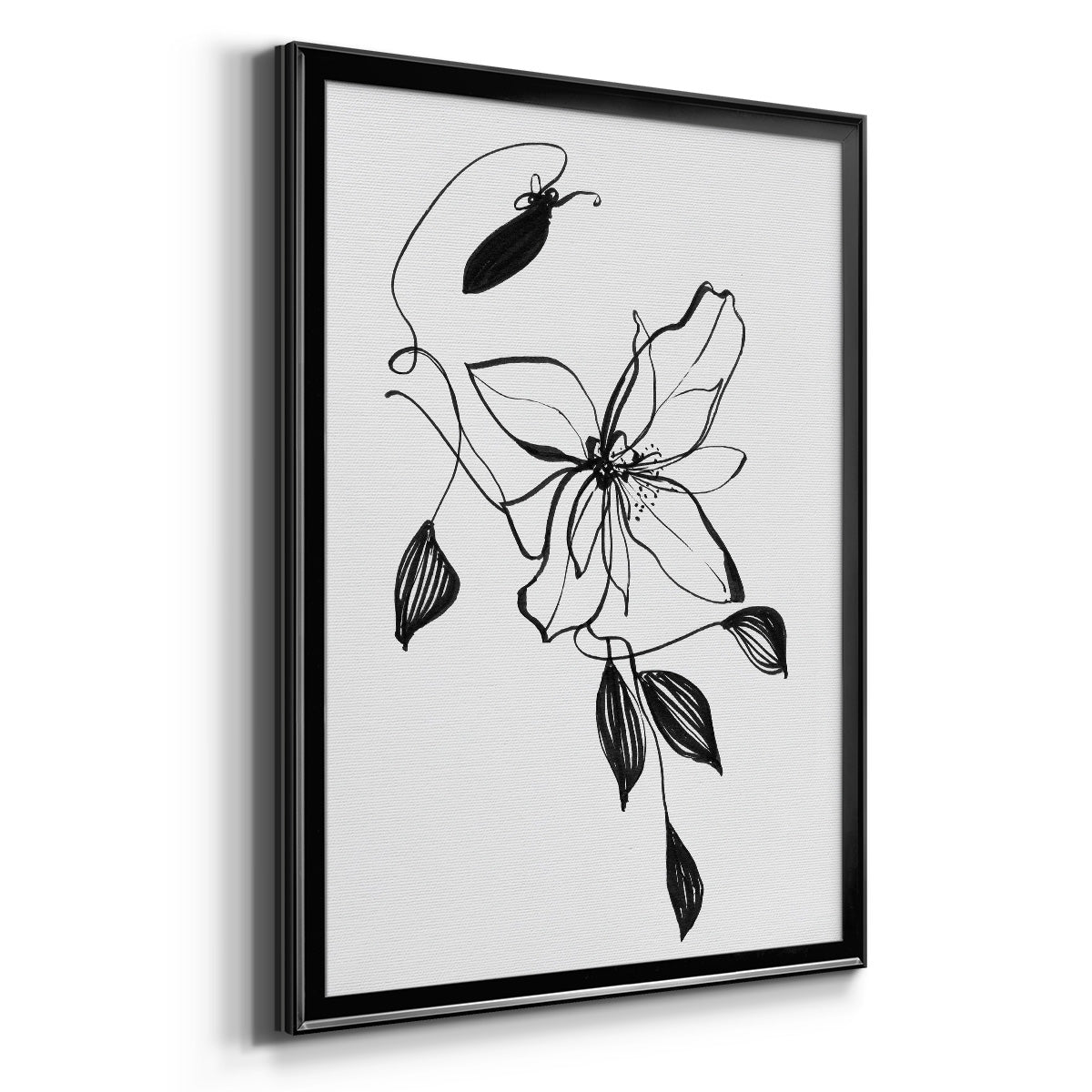 Wild Clematis I - Modern Framed Canvas Print