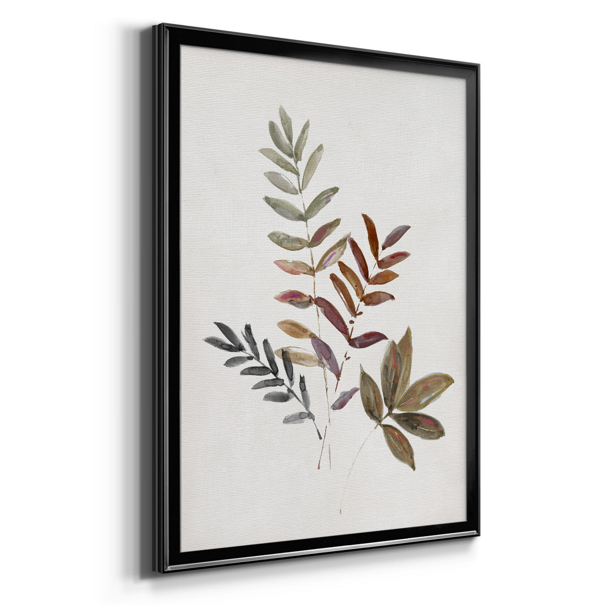 Autumn Leaves III - Modern Framed Canvas Print