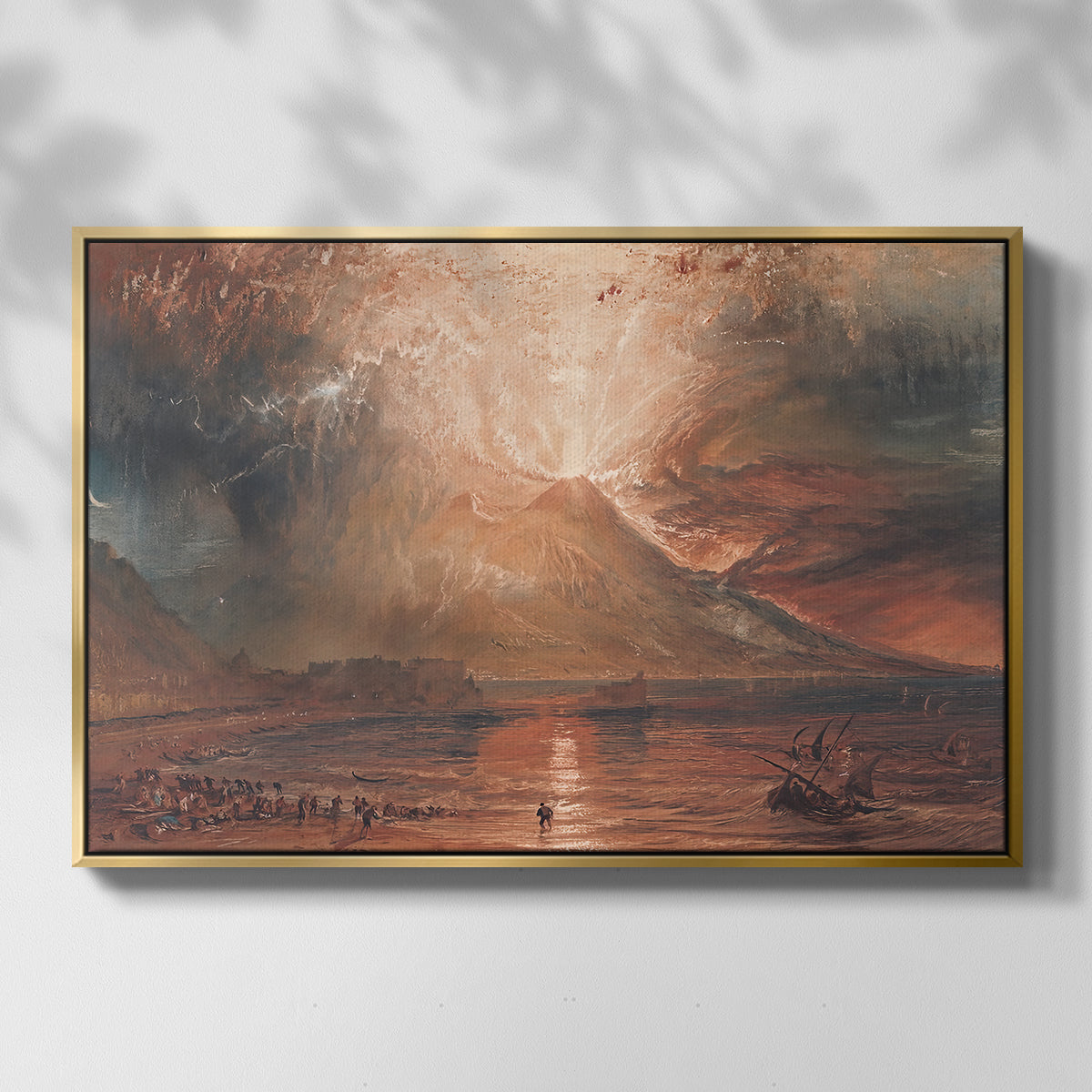 Vesuvius in Eruption, c. 1817 - Floater Framed Canvas Print