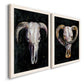 Horned Skull I - Premium Framed Canvas 2 Piece Set - Ready to Hang