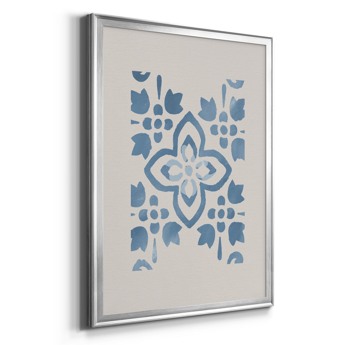Monochrome Terra Mesa Tile I - Modern Framed Canvas Print