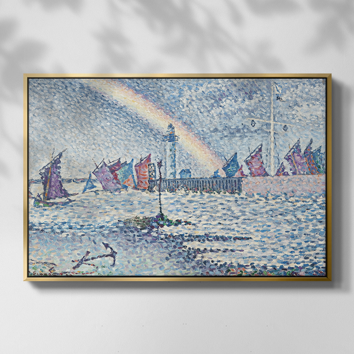 Entrance to the Port of Honfleur, 1899 - Floater Framed Canvas Print
