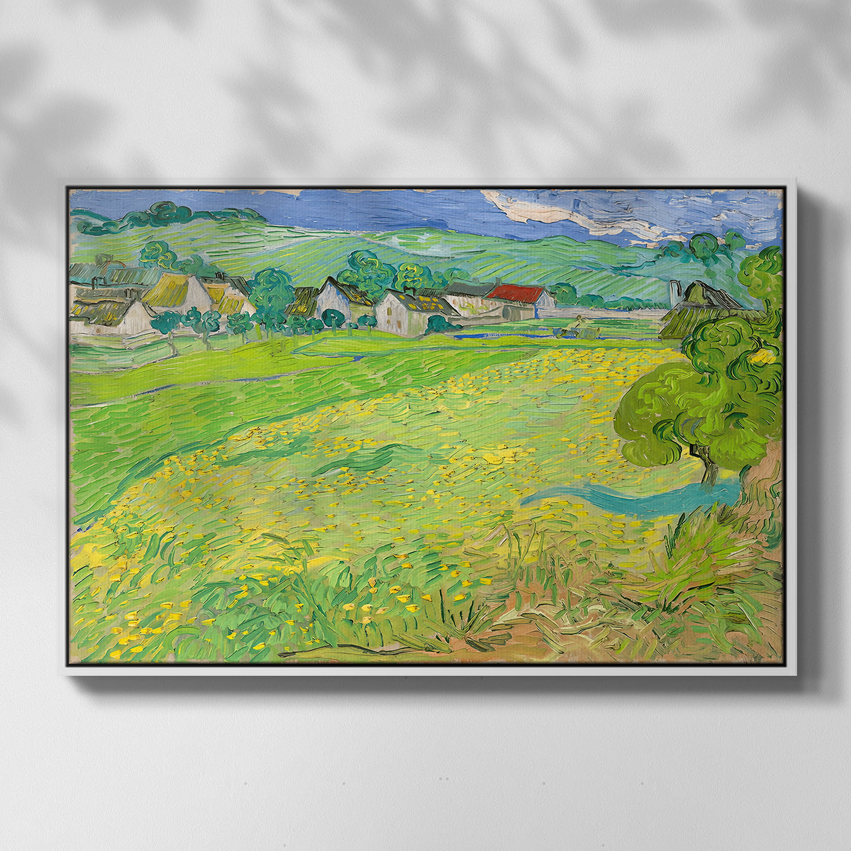 Les Vessenots in Auvers, 1890 - Floater Framed Canvas Print