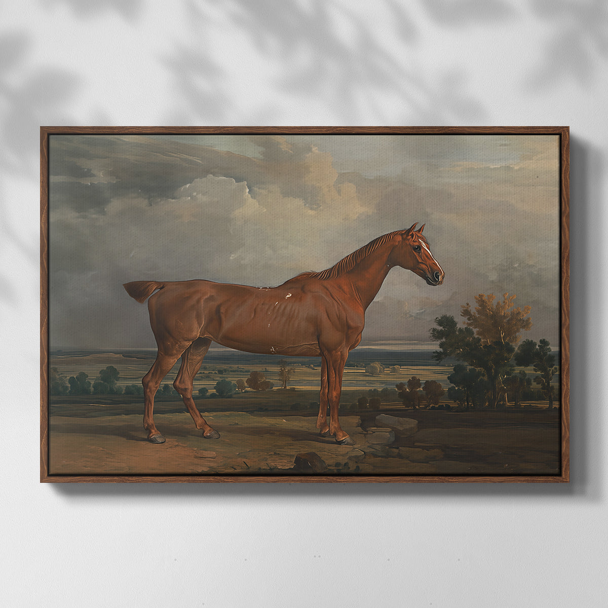 Hunter in a Landscape, 1810 - Floater Framed Canvas Print