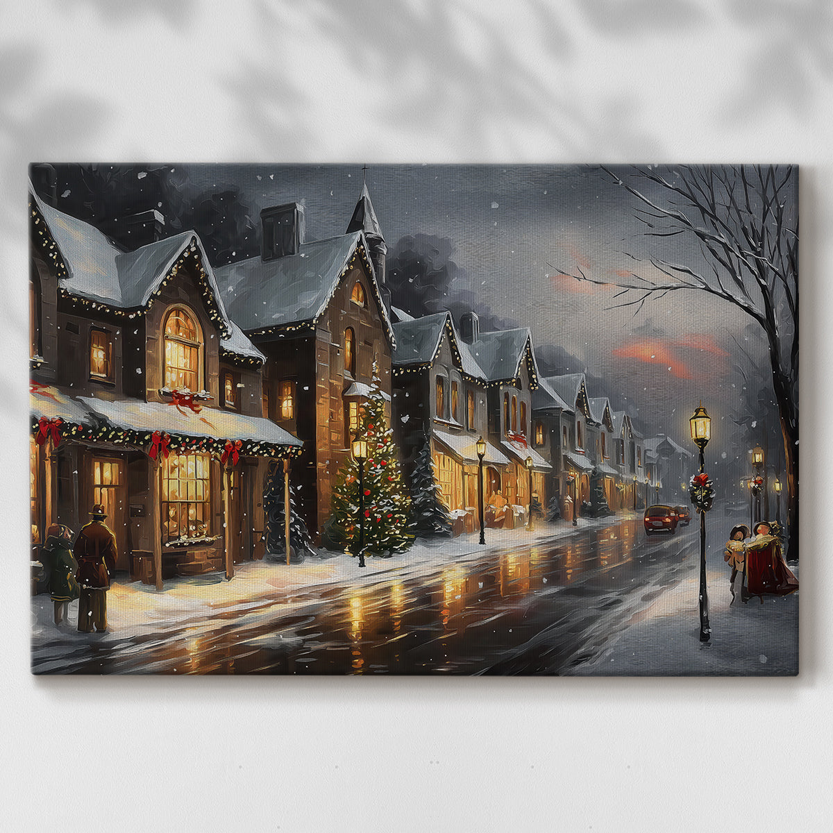 Night of Amber Icicles - Canvas Art Print