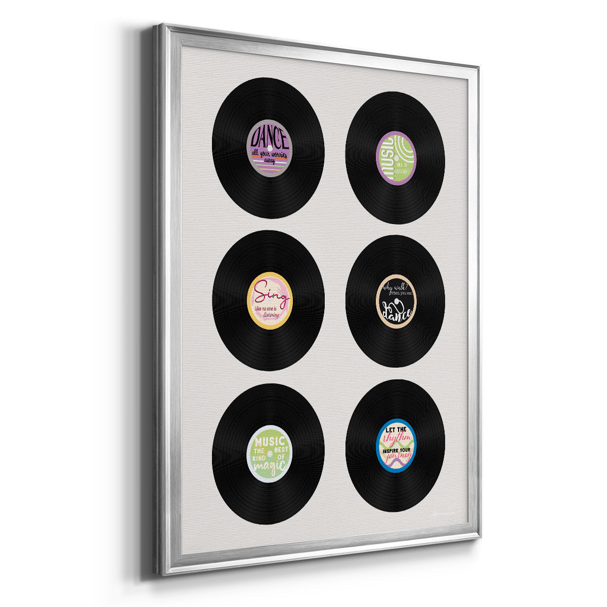 Vinyl Inspiration - Modern Framed Canvas Print