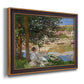 On the Bank of the Seine, Bennecourt - Ornate Framed Canvas Print