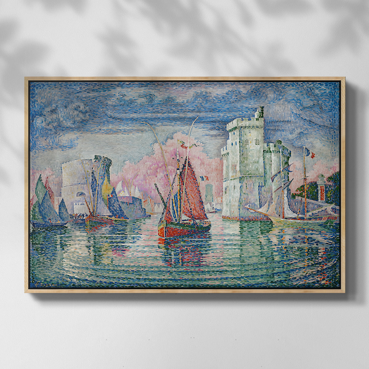 Entrance to the Port of La Rochelle, 1921 - Floater Framed Canvas Print