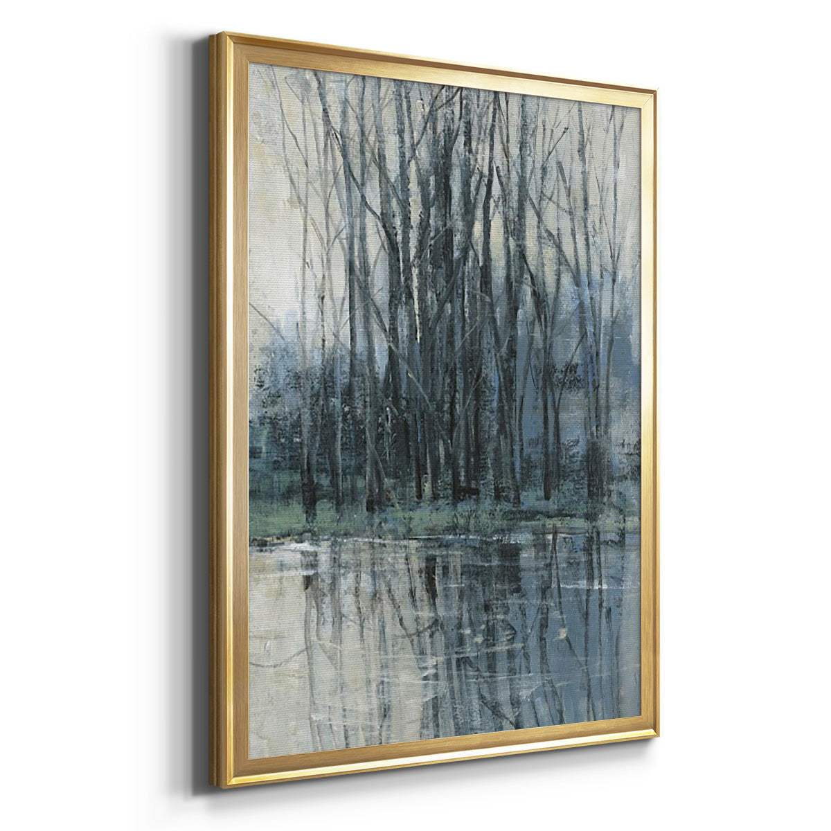 Morning Drizzle II - Modern Framed Canvas Print