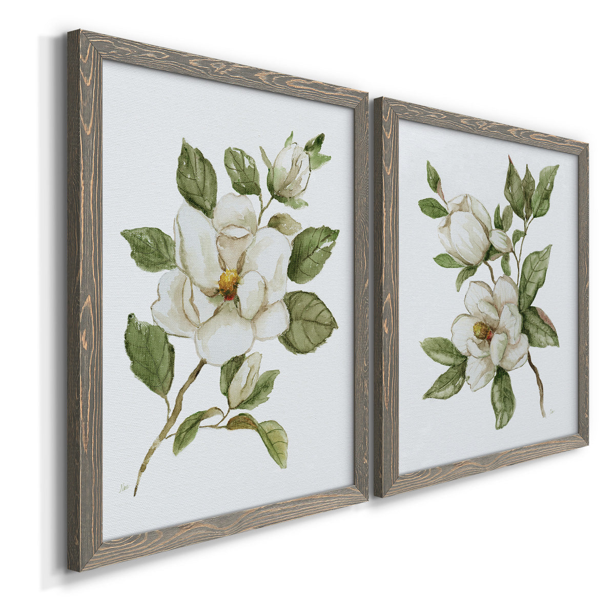 Magnolia Morning I - Premium Framed Canvas 2 Piece Set - Ready to Hang