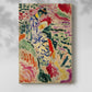 Canvas art print of a stylized figure with natural setting and vivid tones with a soft shadow on a white background.
