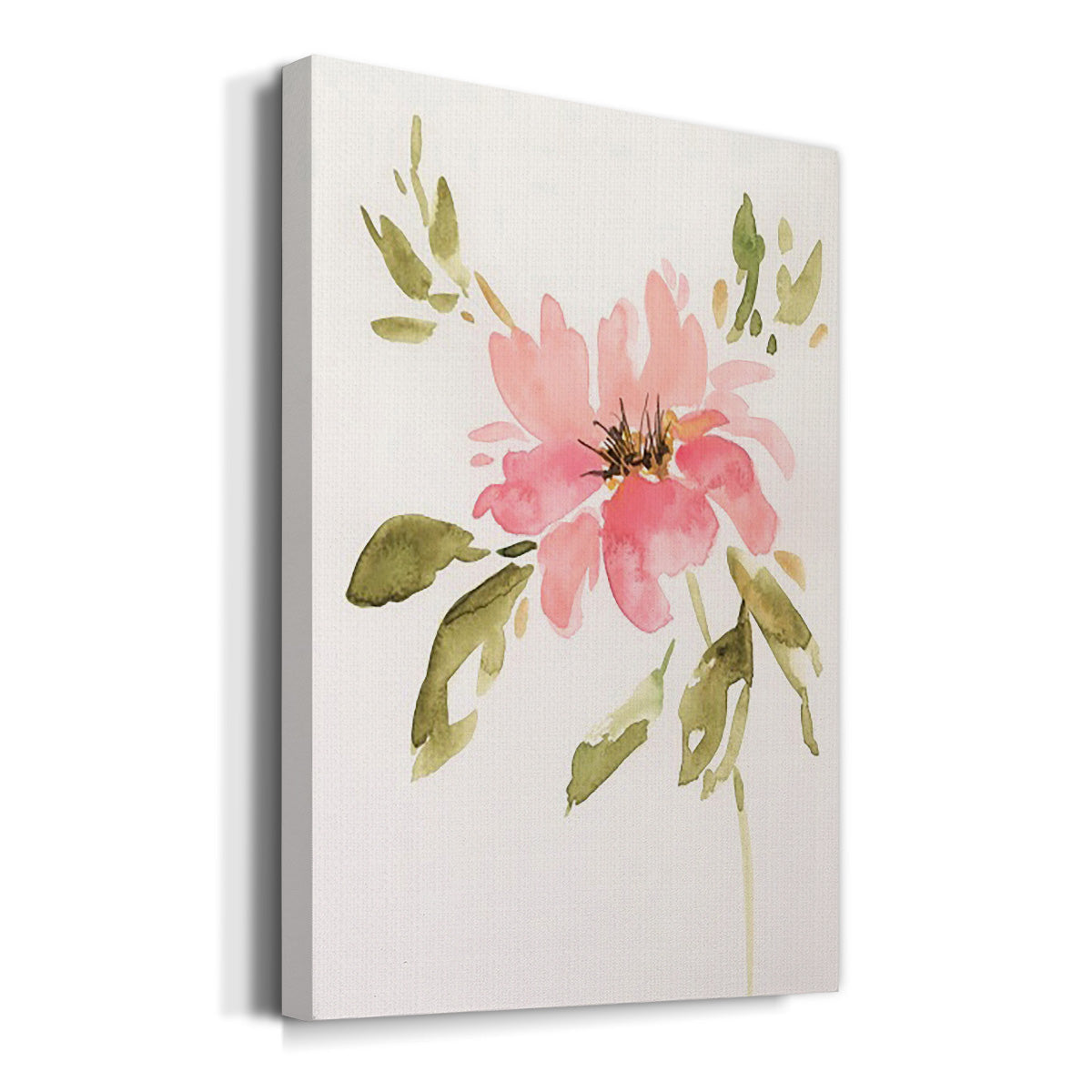 One Pink Bloom II - Canvas Art Print