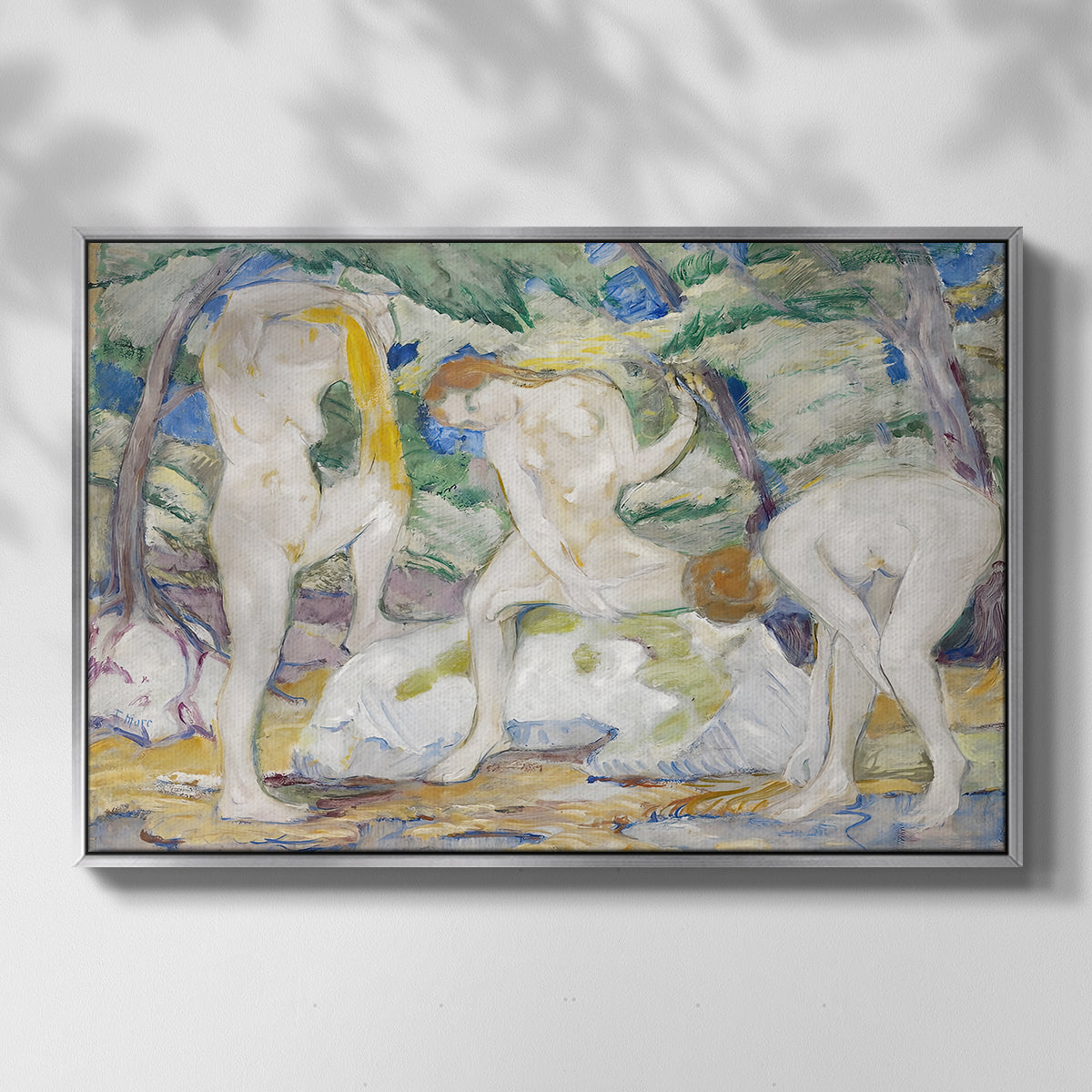 Bathing Women, 1910 - Floater Framed Canvas Print